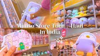 SHOP WITH ME AT MINISO INDIA| Store tour + Haul ️