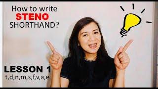 How to write steno shorthand? STENO TUTORIAL - Lesson 1