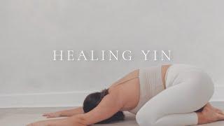 Yin Yoga for Healing | 40 min Gentle yoga for when you're sick & healing your body with ocean waves