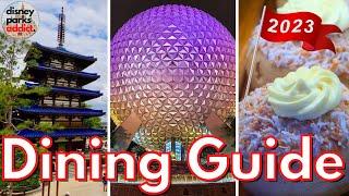 EPCOT - DINING GUIDE - 2023 - All Restaurants & Food Booths - Walt Disney World