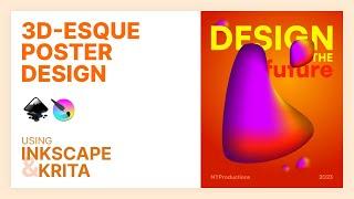 3D-like Poster Design using Inkscape & Krita | Tutorial