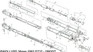 Jim Snell - USA - SPARE PARTS, GASGAS TRIALS, Paioli 36mm USD 1992 1993