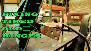 Repairing tired old hinges (PART 14) 1947 Ford p/u rat rod build