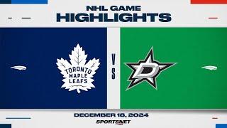 NHL Highlights | Maple Leafs vs. Stars - December 18, 2024