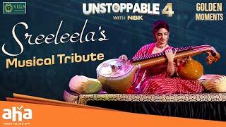 Charismatic Veena Performance by Sreeleela  || Unstoppable with NBK | ahavideoIN