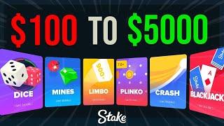 TURNING $100 INTO $5000 On Stake in 1 Session! (SUCCESS)