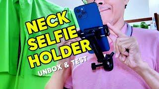 Neck Selfie Holder Unboxing and Testing: How to record hands-free while cooking, or demonstrating