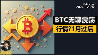 BTC继续震荡小反弹，山寨币跟上。预估2025年2月份才有大方向。#btc #比特币 #牛市