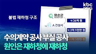 36억 수의계약 공사, 하청에 재하청부터 면허 암거래까지..'예견된 부실' / KBC뉴스