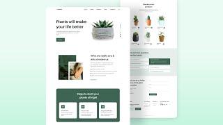 Create a Responsive Plants Website Design Using HTML CSS & JavaScript 