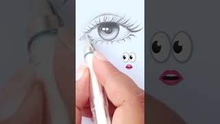 Eye easy drawing tutorial for beginners step by step #art #satisfying #creative