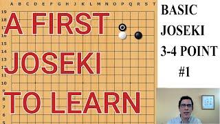 Basic joseki for the 3-4 point #01 The attachment underneath