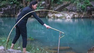 Fishing with primitive traps / VERY SIMPLE VERY PRACTICAL / Catch many big fish