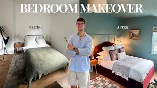 BEDROOM MAKEOVER | COLOUR DRENCHING ENTIRE ROOM & PANELLING | LONDON VICTORIAN HOME