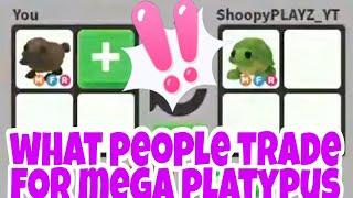 What People Trade For Mega Neon Platypus In Adopt me Trading