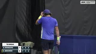Alexander Kovacevic (USA) vs Gijs Brower (NED) Champaign challenger Round 1
