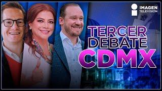 Tercer debate Chilango: Brugada, Chertorivski y Taboada cara a cara por la CDMX | Imagen Televisión