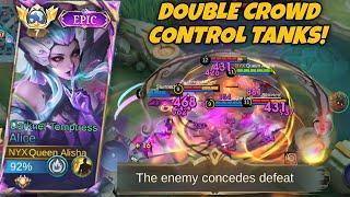 ALICE WITH 2 TANK SETTER IS BROKEN! | CARMILLA+TIGREAL| THE POWER OF CC SKILLS| MLBB