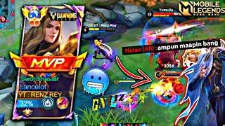 HARDGAME TOP GLOBAL LANCELOT VS PRO NOLAN!!  SERIOUS MODE INDONESIA LANCELOT | MOBILE LEGENDS