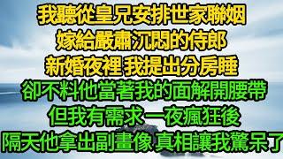 我聽從皇兄安排世家聯姻，嫁給嚴肅沉悶的侍郎，新婚夜裡 我提出分房睡，卻不料他當著我的面解開腰帶，但我有需求 一夜瘋狂後,隔天他拿出副畫像 真相讓我驚呆了