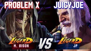 SF6 ▰ PROBLEM X (M.Bison) vs JUICYJOE (JP) ▰ High Level Gameplay