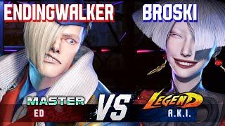 SF6 ▰ ENDINGWALKER (Ed) vs BROSKI (A.K.I.) ▰ High Level Gameplay