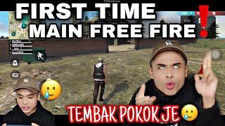 FREE FIRE️| FIRST TIME MAIN| TEMBAK POKOK JE LA NOKK‼️| PERANG‼️