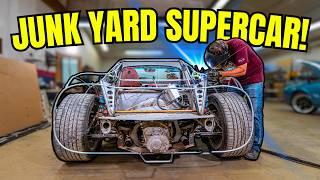 Building a METAL Body for our $500 Junkyard Supercar! (Project Jigsaw #46)