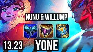 NUNU vs YONE (MID) | 14/0/5, Legendary, 1.5M mastery, 400+ games | KR Master | 13.23