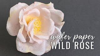 How to make Wafer Paper Wild Rose FREE TEMPLATE | Florea Cakes