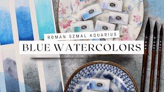 Roman Szmal Blue Watercolors, Made in Poland Professional Watercolors