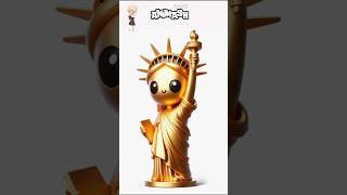 Liberty statue combine with gold #animash #crossbreeding #cuteanimals