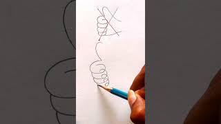 How To Draw Thumbs Up  Sign #shorts #shortsfeed #youtubeshorts #art