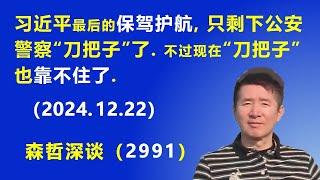 习近平最后的保驾护航，只剩下公安警察“刀把子”了。不过现在“刀把子”也 靠不住了. (2024.12.22) 《森哲深谈》