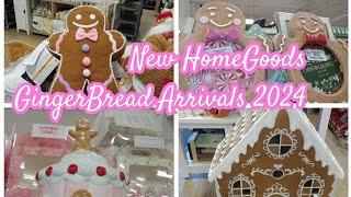 NEW HOMEGOODS GINGERBREAD ARRIVALS 2024/I FOUND A PINK GINGERBREAD MANSION!!!#homegoods