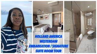 Holland America Westerdam Embarkation and Room tour