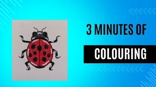 3 Minutes of Colouring: LADYBIRD - A Short Colouring to DE-STRESS and RELAX #adultcoloring #coloring