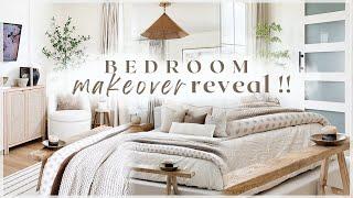 PRIMARY BEDROOM MAKEOVER! *the final reveal* painting, adding in new furniture, decorating & more