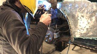 How to make and weld a rusty arch Classic car + heat shrinking