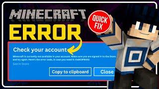 Fix MINECRAFT LAUNCHER is Currently NOT AVAILABLE in Your Account [Error Code: 0x803F8001]