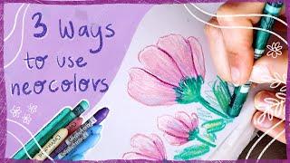 How to use Neocolors ii | Caran d'Ache water-soluble wax pastels for begginers