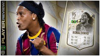 PRIME ICON MOMENTS 95 RATED RONALDINHO REVIEW - EVEN IN JUNE THIS GUY IS UNSTOPPABLE!!! - FIFA 22