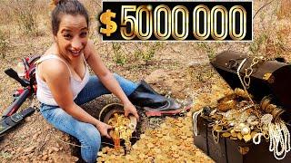 SEE HOW I FIND A $5000000 GOLD TREASURE WITH $50 METAL DETECTOR | UNDER WORLD