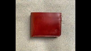 Double Cash Chamber Bifold Wallet - Wine Red