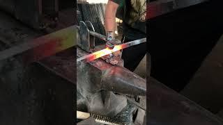 Forging and twisting wrought iron ornaments