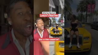 Influencer sits on the Bijan Yellow Rolls Royce in Beverly Hills. Attorney Ugo Lord reacts! #Shorts￼