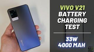 Vivo V21 Battery Charging test 0% to 100% | 33W fast charger 4000 mAh