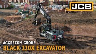 Operator on the Black JCB 220X Tracked Excavator