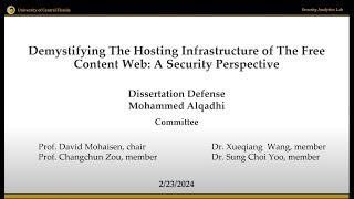 Dissertation defense: Demystifying the hosting infrastructure of the free contents web.