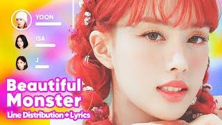 STAYC - Beautiful Monster (Line Distribution + Lyrics Karaoke) PATREON REQUESTED